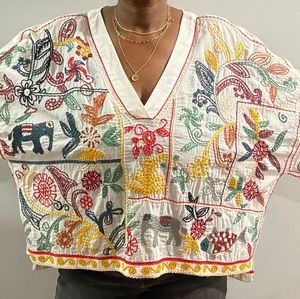 Multi colored cotton top